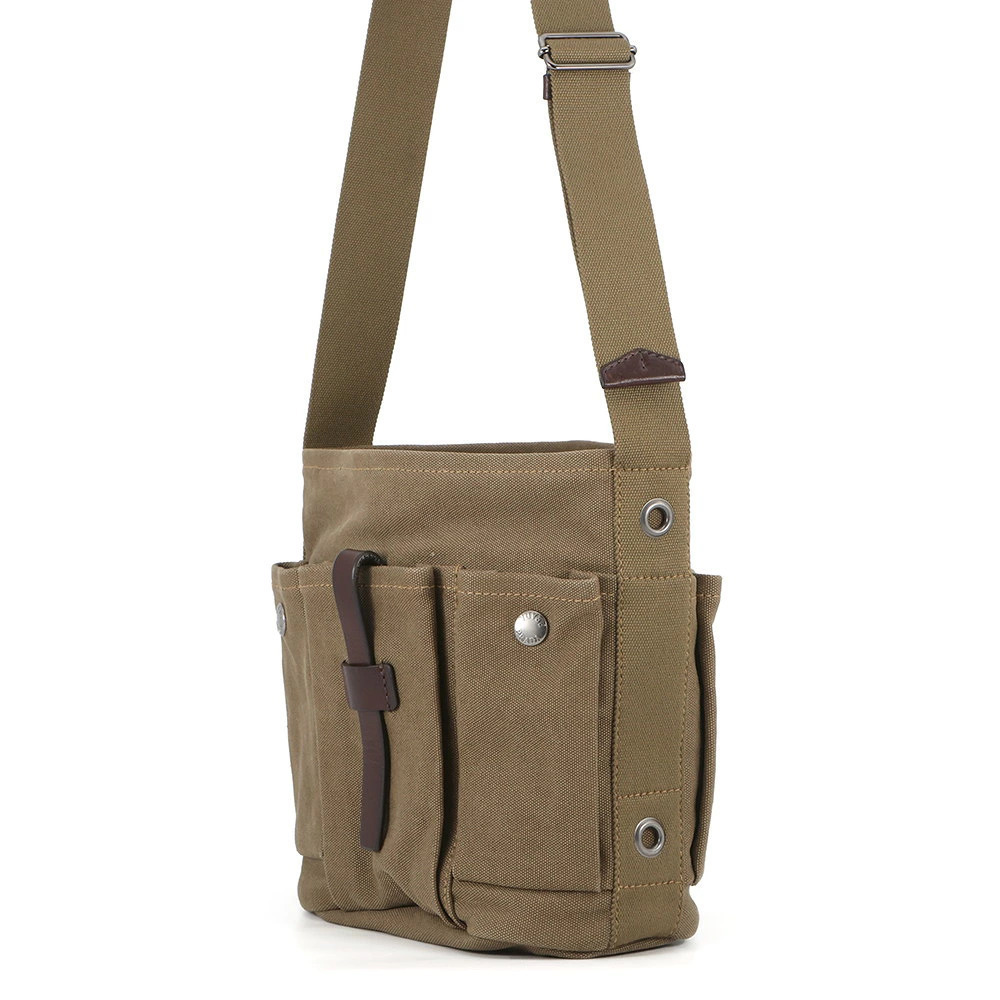 Prada Bag Leather Shoulder Route Canvas Black